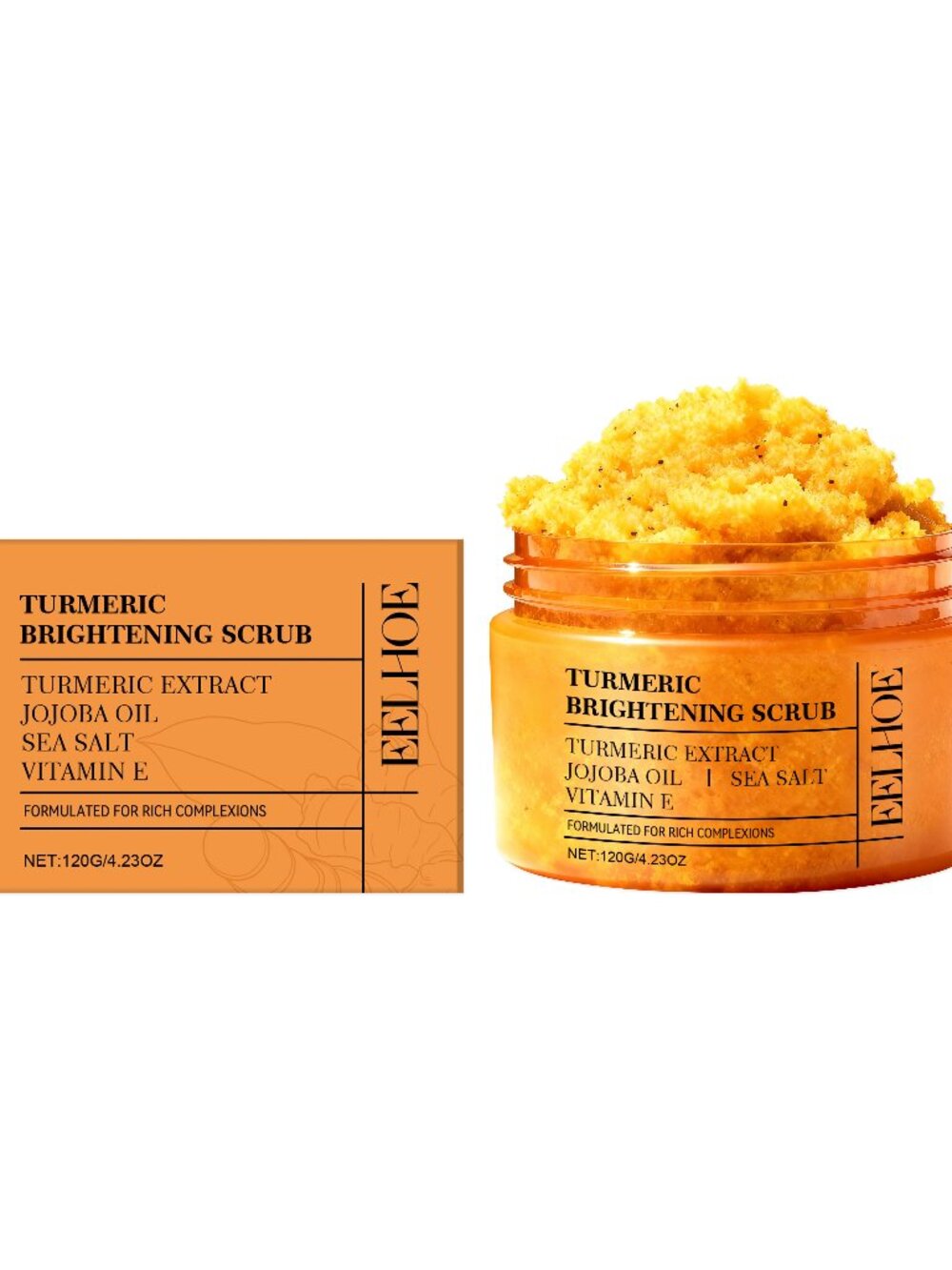 eelhoe Turmeric & Vitamin E Body Scrub 120g – Moisturizing & Softening